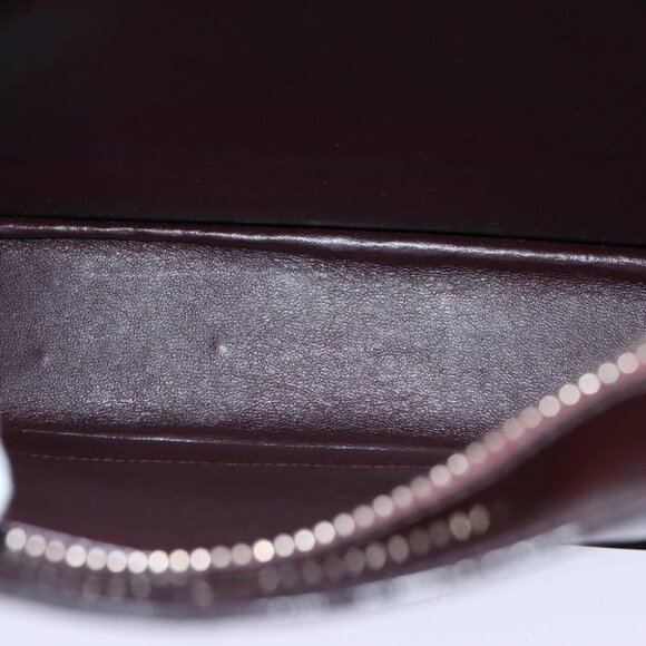 CHANEL COCO Mark Hand Bag Enamel Brown CC - Picture 13 of 15